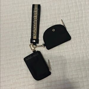 Lululemon Black Key & Card Holder Set
